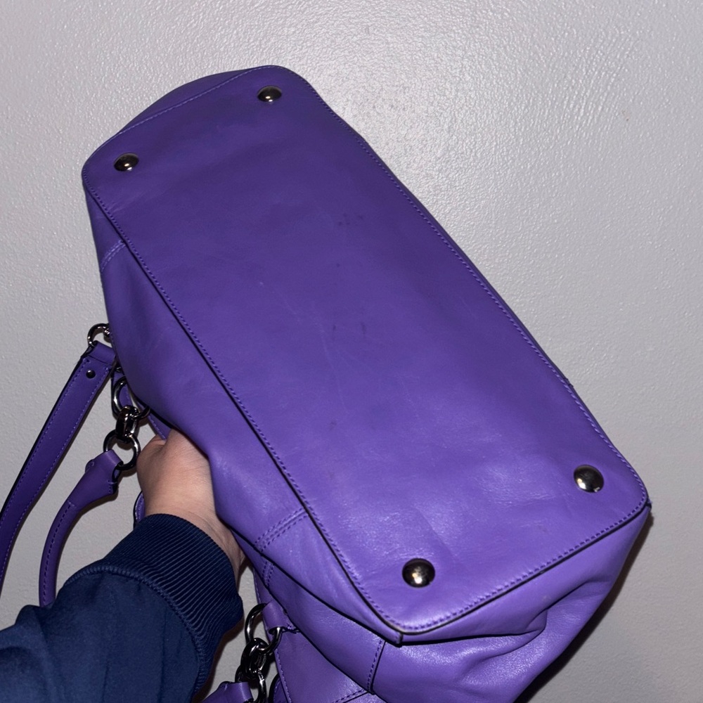 Coach Vibrant Purple Satchel Bag - Picture 12 of 16